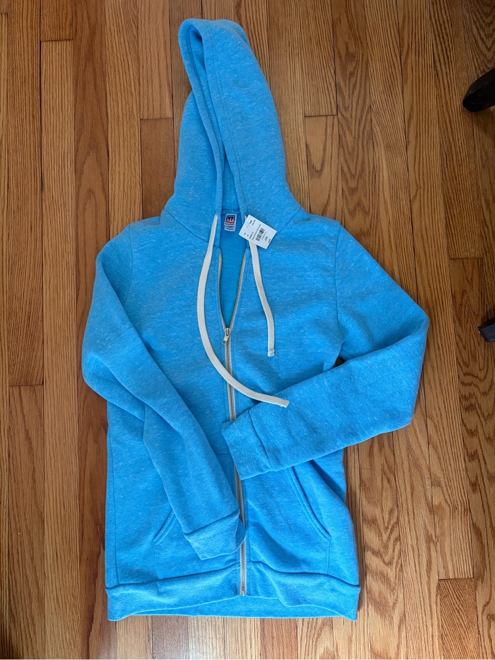 Blue Triblend Zip Fleece Hoodie from Denny’s. NWT